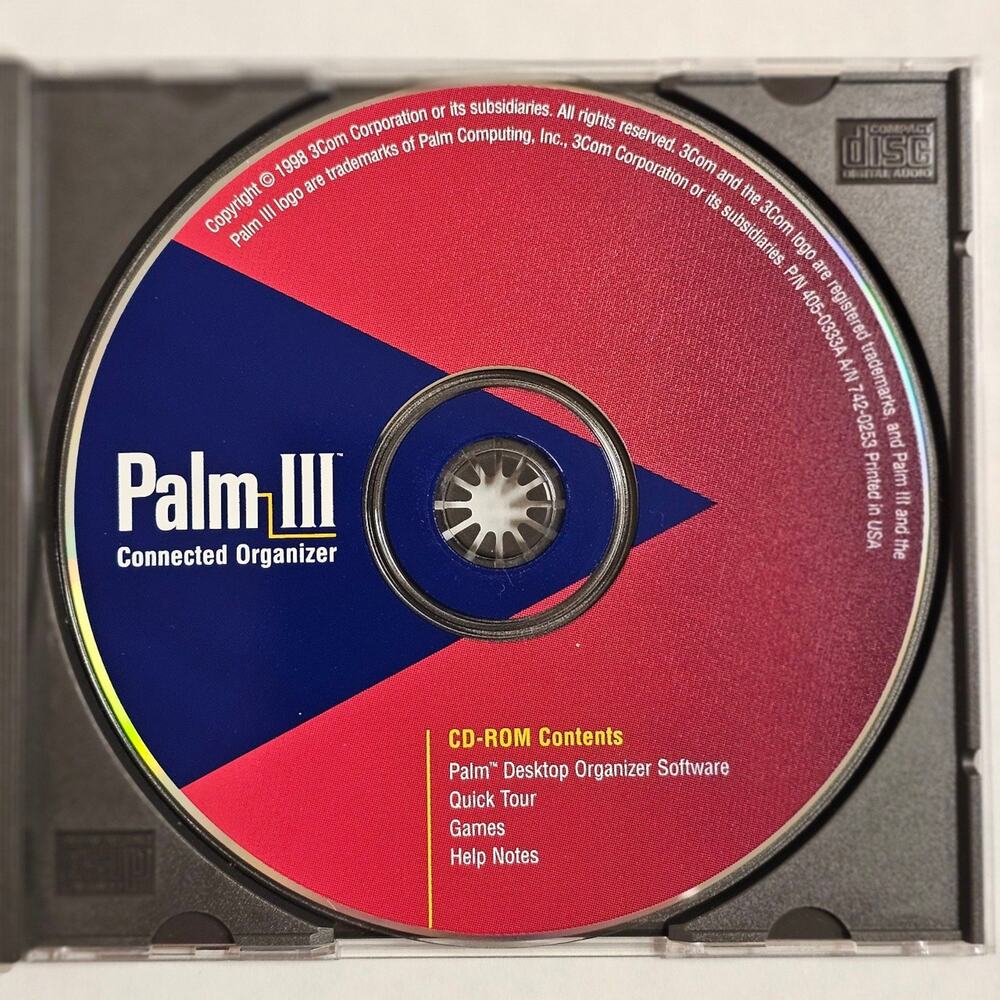 Palm IIIe Connected Organizer Software Driver Installation CD-ROM